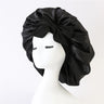 New Satin Sleeping Cap For Women Solid Wide Band Stretch Head Tie Silky Bonnet Edge Wrap Nightcap Hair Care Shower Head Cover