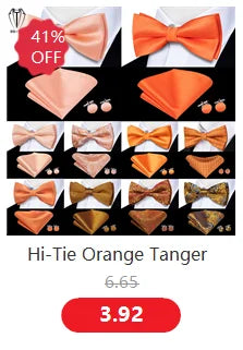 Dropshipping Solid Silk Mens Bow Tie Hanky Cufflinks Set Pre-tied Butterfly Knot Bowtie Wholesale for Male Wedding Business