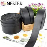 5Meters Synthetic Leather Cord Ribbons Black Soft Flat Ropes Necklace Bracelet Decoration Webbings DIYClothes Edge Accessories