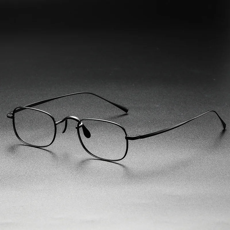 Vintage Small Square Oval 6.5g Ultra-Light Pure Titanium frame ，KJ45|Thin Frame of Golden Wire|For Men and Women