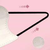 50pcs Butterfly Shaped Design Disposable Face Mask Breathable 3layer Morandi Color Protective Face Cover V-face Anti Dust Mask