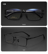 Pure Titanium Eyeglass frames Men Ultralight Square Men's Glasses Frames Business Decorative Eyewear Titanium Fake Eyepieces Men