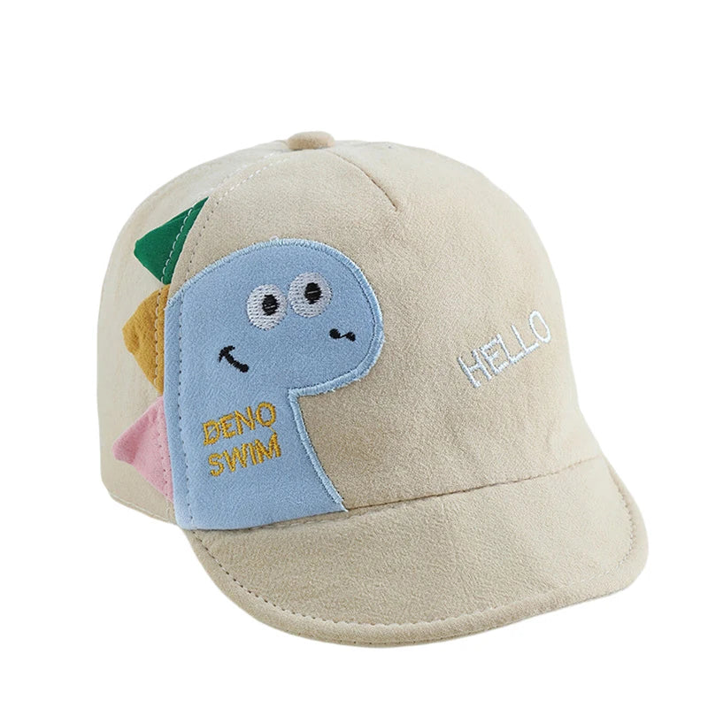 1-4 Years Kids Boys Girls Baseball Hats Cap Cartoon Animal Pattern Hat Sun Protection Cap Lightweight Hats