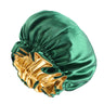 New Solid Elastic Double Layer Satin Bonnet Nightcap Women Night Sleep Hair Protection Hat Reversible Sleeping Hat Hair Care New