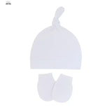 Newborn Baby Hat with Gloves Autumn Winter Warm Cotton Kids Beanies Stuff Children Accessories Infant Nightcap 0-6 Months Babies