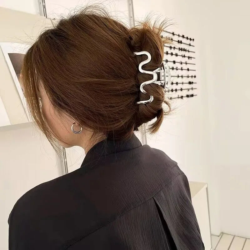 2023 New Fashion Metal Geometric Hair Claw Clip Trendy Hair Clips Hair Clamps Hairpins Party Hair Accessories For Women Headwear