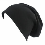 Unisex Men Women Beanie Cotton Night Sleep Cap Bonnet Chemo Hat Headwear Turban Baggy Hair Care Nightcap Pullover Hat Solid Colo