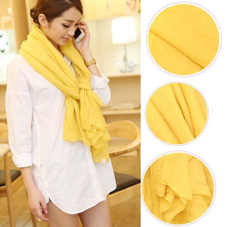 Women Cotton Linen Scarf Shawl Hijab Muslim Long Headscarf Scarves Head Wraps Solid Scarves Female Plain Head Scarf 180*55cm