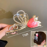 New Sweet Flower Durian Hair Claw Clip Ponytail Grab Hair Clips Shark Clip Woman Hairpins For Girl Hair Accessories Headdress