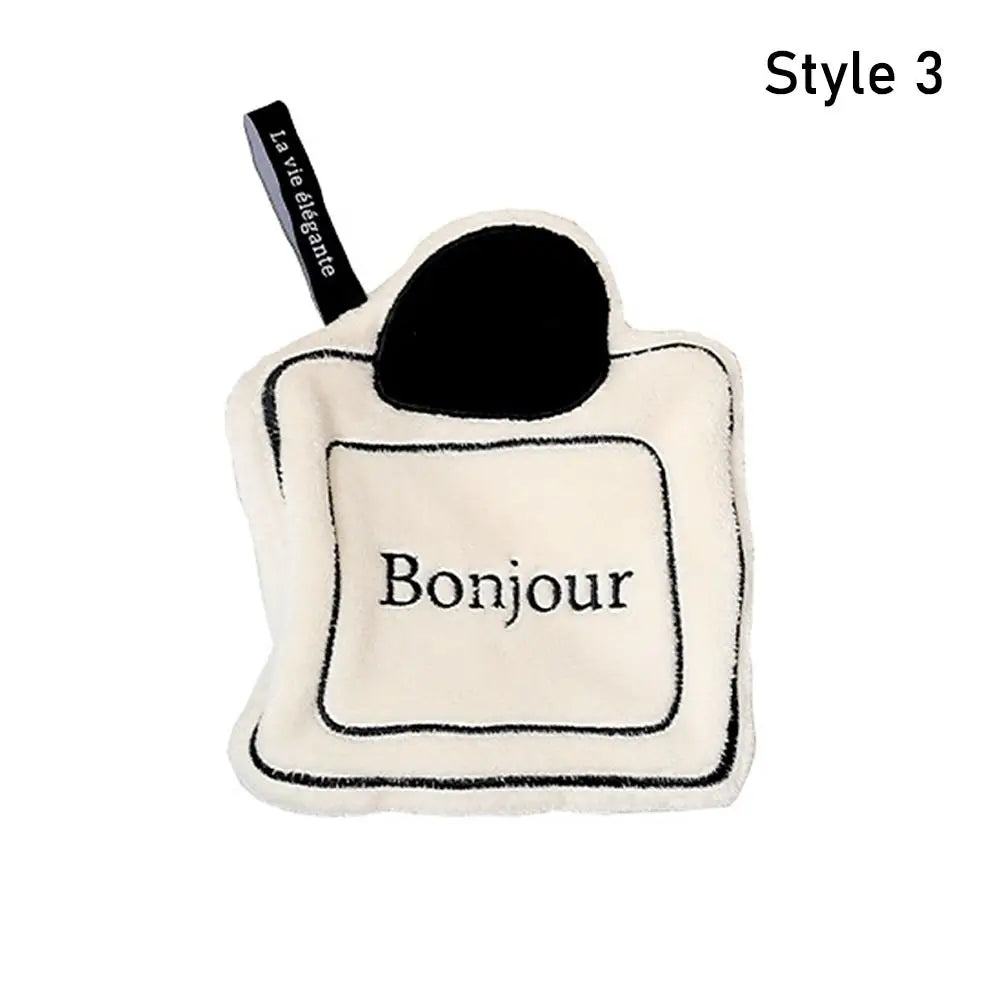 Hanging Hand Towel Double Layer Absorb Water Quick Drying Toilet Handkerchief Simple Household Children Fine Hand Towel