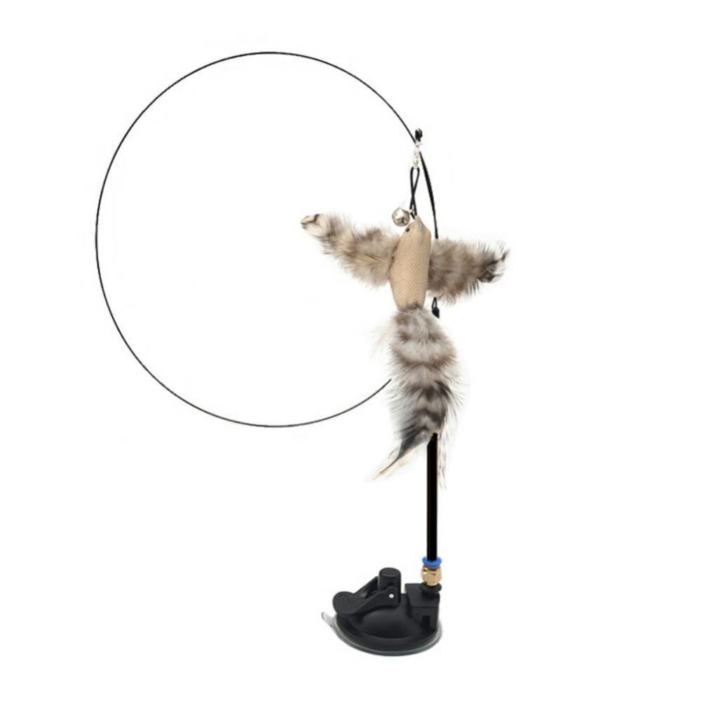 Cat Dancer Wand High Flexibility Elastic Cat Stick Wand Toy Interactive Cat Toy Cute Exchangeable Bird With Bell Cat Stick Toy