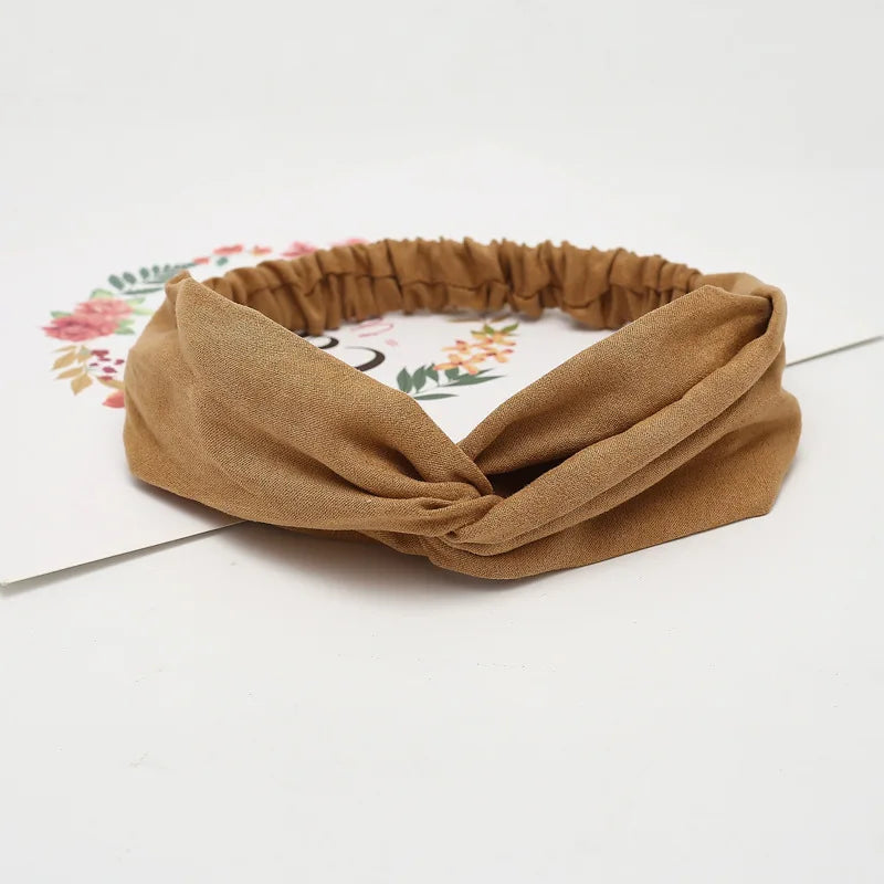 Women Headband New Fashion Hair Bands Bohemian Cross Elastic Hair Band For Ladies Black Purple Female Head band Hair Accessories