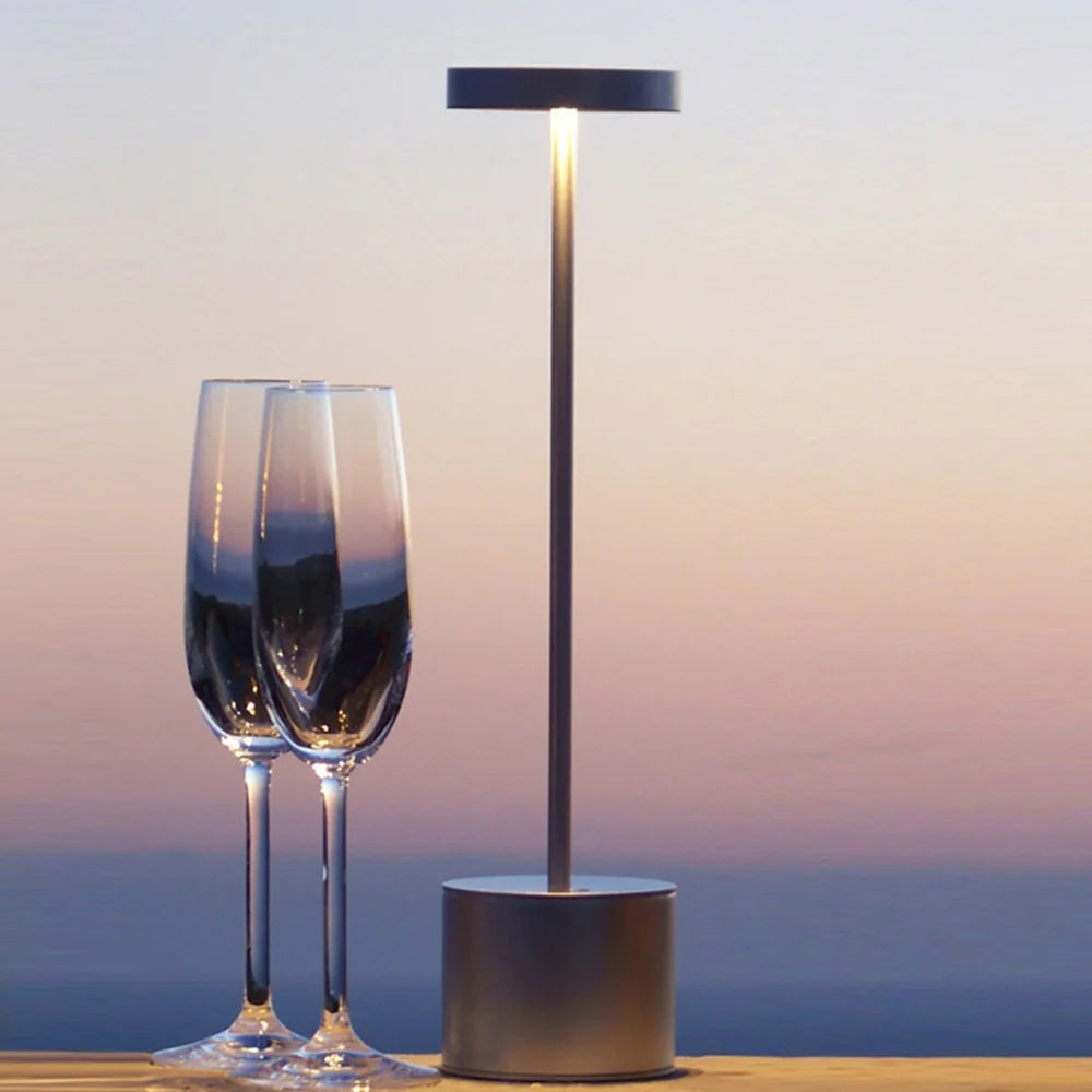 1PC Metal Classic Table Lamp USB Rechargeable Night Light Stepless Dimming Touch 3 Level Bedside Lamp Hotel Bar Decoration