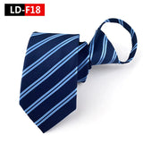 HUISHI Striped Plaid Print Neck Ties For Men Wedding Party Lazy Zipper Tie Fashion Business Necktie Male Suit Accessori Cravats