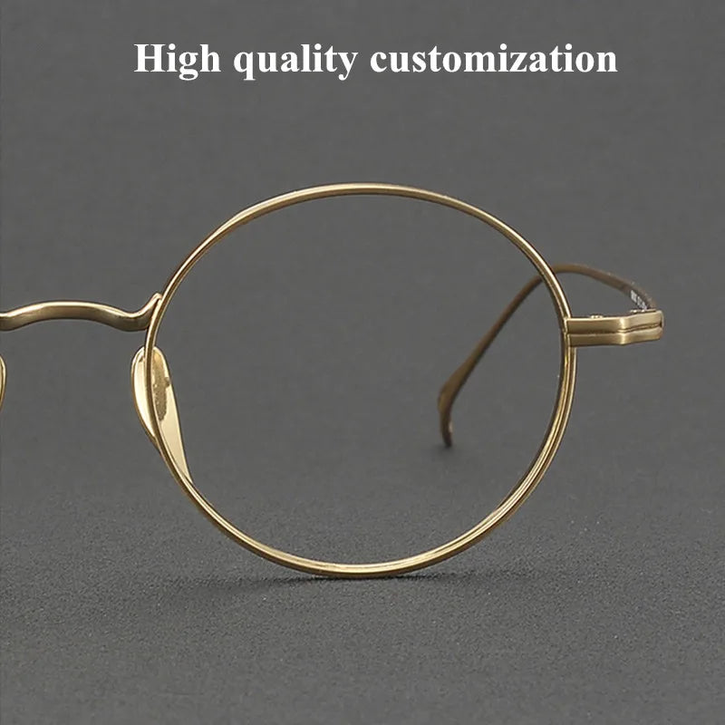 2025 NEW Titanium Handmade Glasses Frame Round Oval Retro Glasses For Men Reading Glasses Frames For Myopia For Women KMN-3003