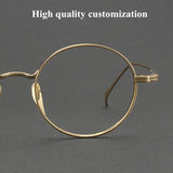 2025 NEW Titanium Handmade Glasses Frame Round Oval Retro Glasses For Men Reading Glasses Frames For Myopia For Women KMN-3003