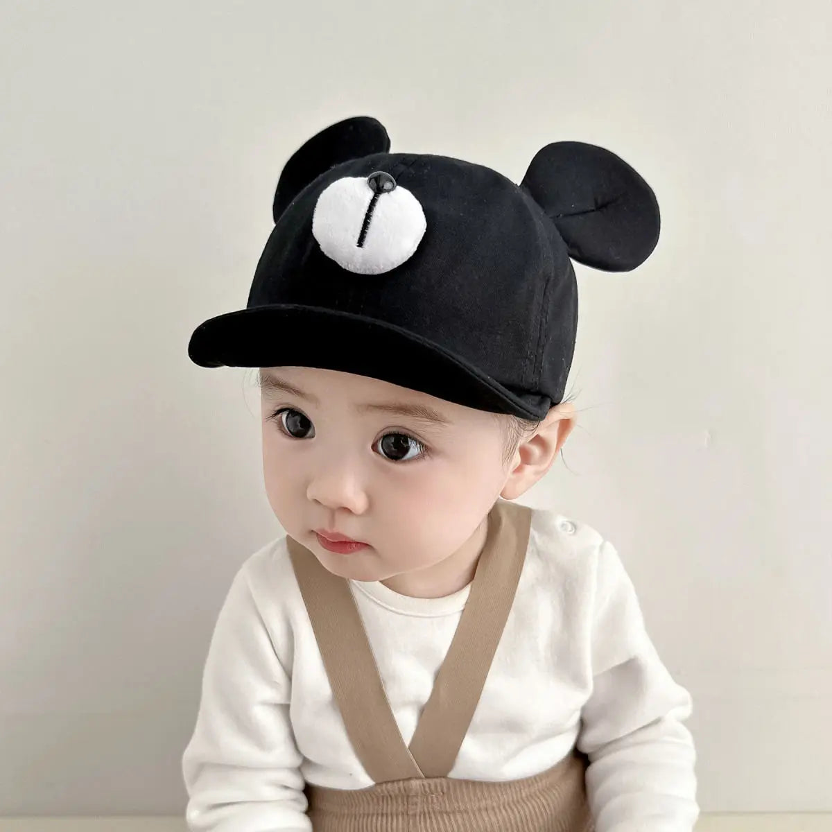 Cute Bear Ear Baby Hat Kids Boy Girl Soft Cotton Peaked Bonnet Caps Children Cartoon Casual Sun Visor Hats