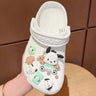 New Sanrio Kuromi LED Shoes Accessories Cartoon Peripheral Cinnamoroll Melody Pompompurin Charm Buckle Charms Kids Gift