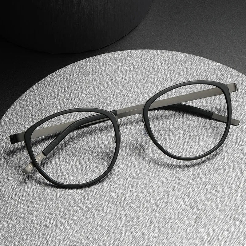 9737 new integrated screwless pure titanium glasses frame