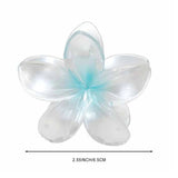 Gradient Flower Hair Clip Beach Hairpins Flower Claw Clips Hawaiian Style Headwear Summer Flower Hairpins Girls Hair Accessories