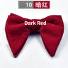 Men's Business Bow Tie Velvet  Royal Blue Burgundy Double Deck Big Bowtie Fashion New Mens Wedding Horns Bowties Gifts for Men
