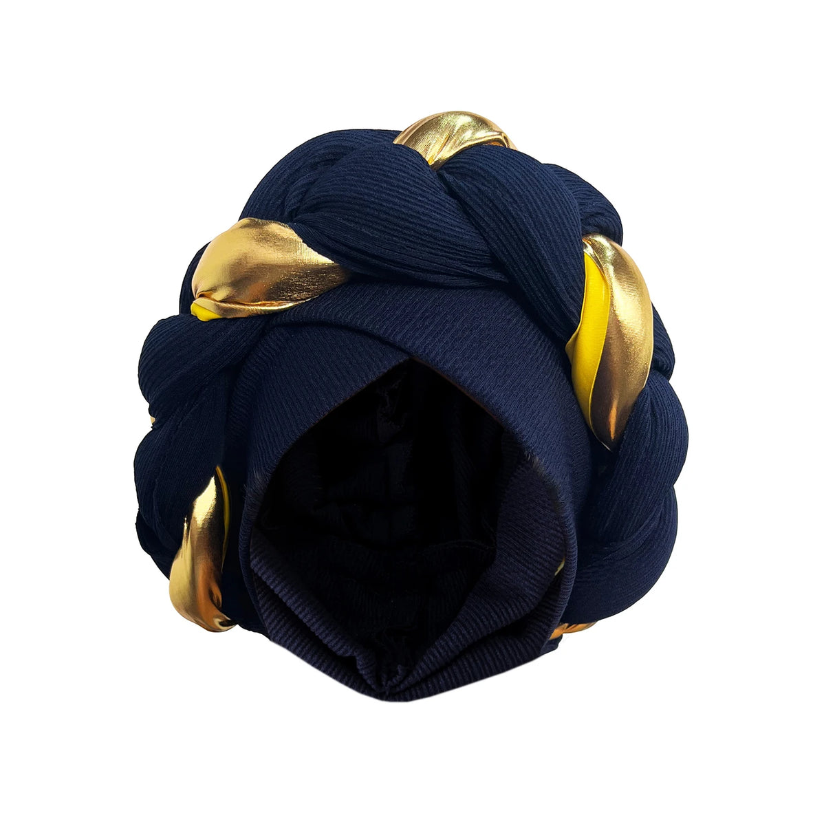 African Turban Cap Headdress Women's Pleated Hat Hair Accessories Arab Wrapped Muslim Hijab