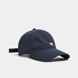 Outdoor Fashionable Unisex Retro Polar Bear Embroidered Baseball Cap New Style Versatile Big Head Circumference Duckbill cap