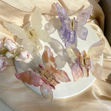 1pc Super Fairy New Style Colorful Butterfly Hair Clip Mermaid Ji Grab Clip Hair Accessories Disc Hair Grab Acetate Clip