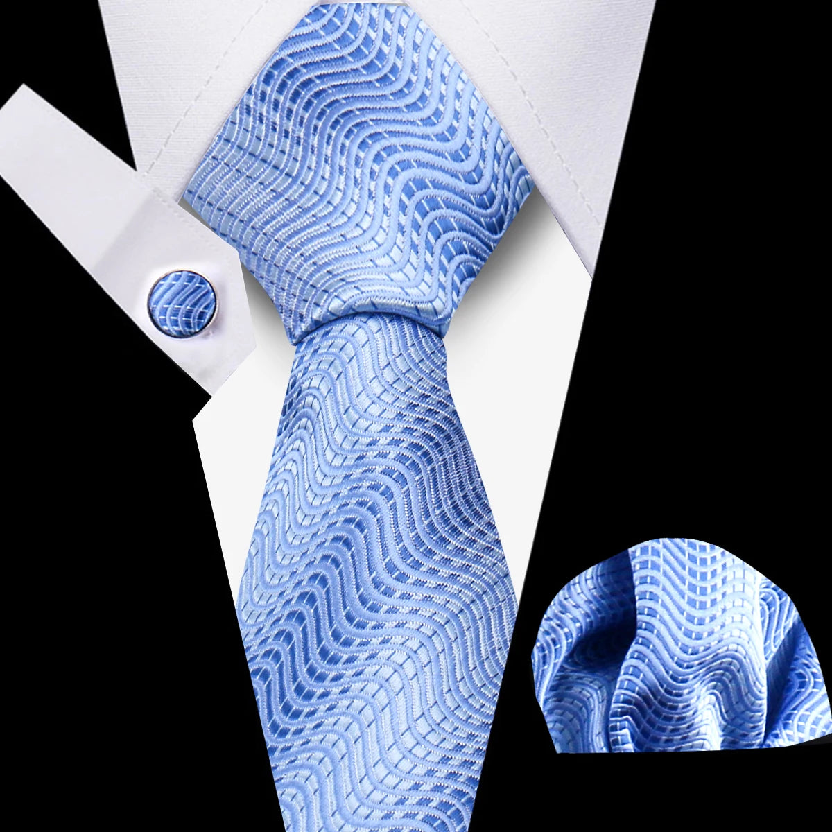 Men Neckties Tie Classic Handkerchiefs Plaid Necktie Cufflinks For Men Blouse Business Wedding Accessories Woman Collar Man Gift