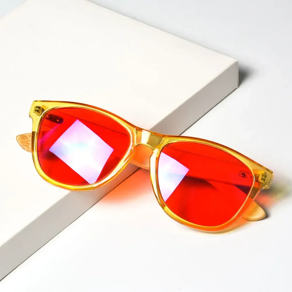 Blue Light Blocking Glasses Red Lenses Glasses for Better Sleep Orange Lens for Long Time Working Not Sunglasses for Outdoor