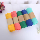 180x45cm Cotton Linen Solid Color Shawls And Wraps Travel Vacation Ladies Elegant Long Shawl Hijab Head Scarfs Thin Women Scarf