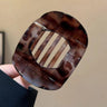 New Korean Acetic Acid Hair Clip Hair Accessories Elegant Women's Leopard Print Spoon Clip Low Ponytail Spring Hair Clip 1pc