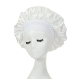 1PC Satin Sleeping Hat Night Sleep Hair Care Bonnet Nightcap Extra Satin Silky Shower Caps Sleep Cap with Premium Elastic Band