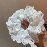 Oversized Lace Hair Scrunchie Elastic Ponytail Holder Elastic Hair Accessories