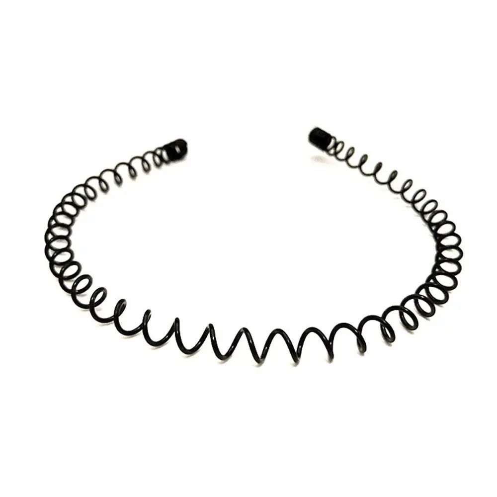 Black Metal Wavy Headband Men Women's Hair Band Head Hoops Bands Headwear Sport Headbands Hairband Bangs Holder Hair Accessories