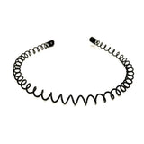 Black Metal Wavy Headband Men Women's Hair Band Head Hoops Bands Headwear Sport Headbands Hairband Bangs Holder Hair Accessories