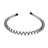 Black Metal Wavy Headband Men Women's Hair Band Head Hoops Bands Headwear Sport Headbands Hairband Bangs Holder Hair Accessories