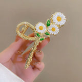 New Sweet Flower Durian Hair Claw Clip Ponytail Grab Hair Clips Shark Clip Woman Hairpins For Girl Hair Accessories Headdress