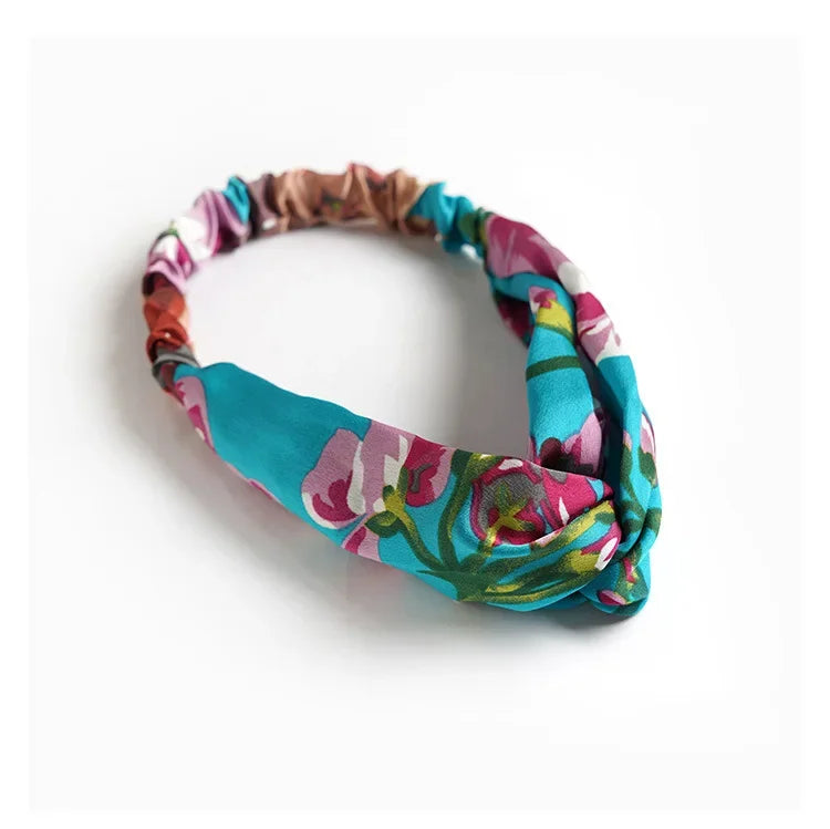 European and American silk elastic elastic cross headband, stylish, simple and versatile headband for parents and children