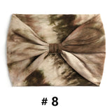 Tie Dye Headbands for Women Wide Turban Headwrap Knotted Vintage Hairbands Cotton Bandanas Bandage Headscarf Hair Accessories