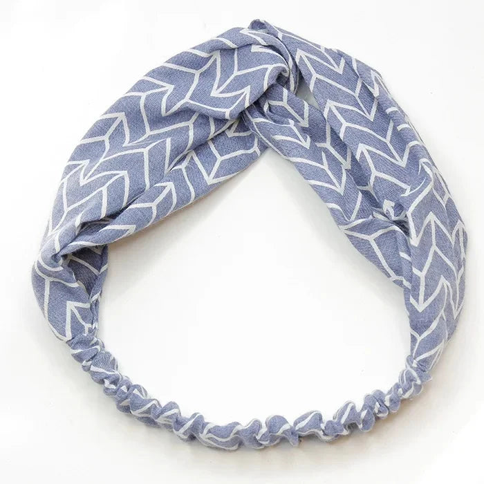 Clearance Fresh Colorful Turban Headbands Women Spring Summer Chiffon Headband Head Wrap Wide Lattice Hairband Hair Accessories