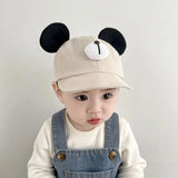 Cute Bear Ear Baby Hat Kids Boy Girl Soft Cotton Peaked Bonnet Caps Children Cartoon Casual Sun Visor Hats