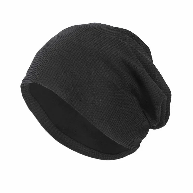 Women Men Sleeping Hat Baggy Beanie Satin Lined Night Unisex Sleep Cap Hair Care Bonnet Hair Loss Nightcap Pullover Hat Headwear
