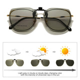 Oversized Polarized Clip-on Sunglasses Men Frameless Filter UV400 Protection Polygon Eyewear Clip Lens Sun Glasses