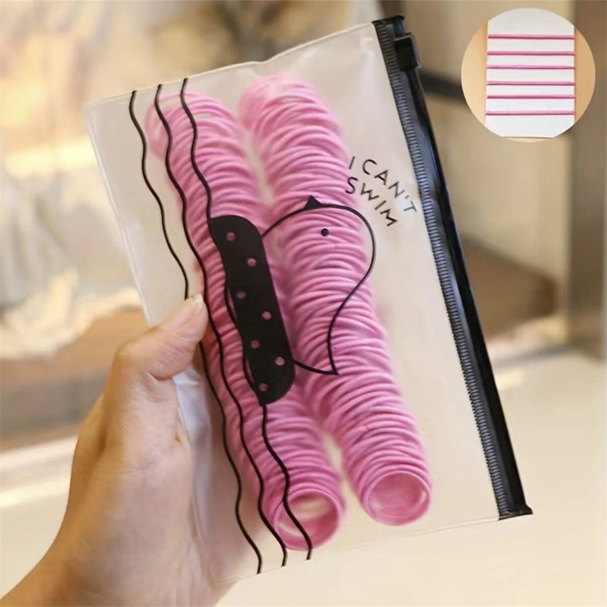 50/100/200/300pcs Cute Hair Ties For Kids & Girls - Colorful Elastic Polyester Hair Ties, Ideal choice for Gifts