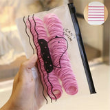 50/100/200/300pcs Cute Hair Ties For Kids & Girls - Colorful Elastic Polyester Hair Ties, Ideal choice for Gifts