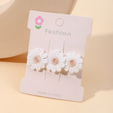 1pcs Ins Daisy Flower Hair Clips Baby Girl Hairpins for Kids Lace White Barette Princess Hooks Infant Accessories Korean