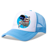 Astro Bot Kids Vintage Mesh Baseball Cap Adult Sun Hat Adjustable Breathable Sun Caps Summer Parents-child Hats Birthday Gifts