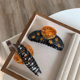 Creative Funny Acetate Sunflower Star Snail Hair Clip Claw For Women Medieval Sun Female Shark Hairpin Hair Accessories Tool