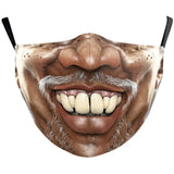 Halloween Adults Mouth Masks Funny Printed Cotton Blend Facial Expressions Washable Mascaras Face Shield Masque Facial Masks